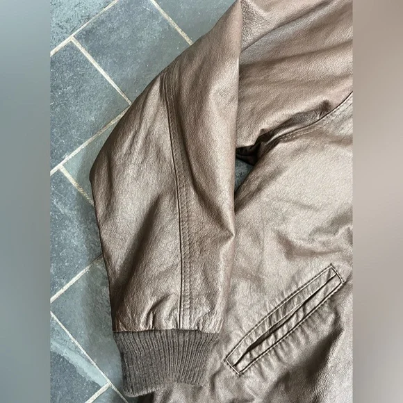Vintage urban cowboy brown leather bomber - Picture 8 of 16